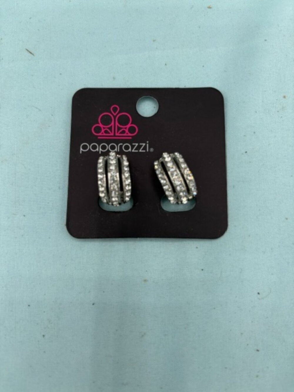 Paparazzi Pretty Pristine White Clip-On Earrings